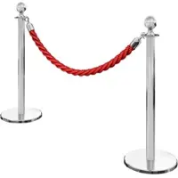 GGM Möbel 2er-Set ROYAL | Verbindungstau | Chrom/ Rot | 1,5m | Ø 4,2 cm