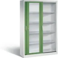 C+P Schiebetürenschrank Acurado, H1950xB1200xT400mm, Front Resedagrün, Korpus Lichtgrau (2049-055)