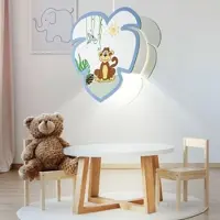 Eglo Pendel Lampe Baby Spiel Zimmer Holz Schirm Affen Motiv Jungen Mädchen Tier Hänge Leuchte 96952
