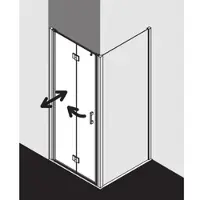 Kermi LI2SL09018VPK Pendel-Falttür Liga 2SL 0900x