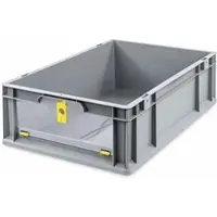 Proregal Eurobox NextGen Insight Cover | HxBxT 17x40x60 | 34 Liter | Niedrig/Gelb | Eurobehälter, Transportbox, Transportbehälter, Stapelbehälter