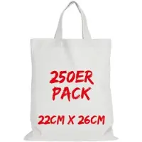 TEXXILLA Apothekertasche Mehrpack mit zwei kurzen Henkeln, Weiß, weiß