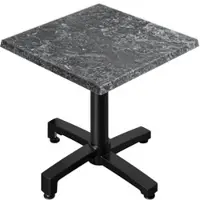 GGM Möbel WBO | Bistro Außen Tisch | B:T:H 60 x 60 x 78,5 cm | Felsen / Schwarz | Quadratisch