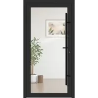 Haustuerenland.de PREMIUM Aluminium-Glas Haustür "HELENA" 90 mm BLACKLINE flächenbündig Anthrazit Eisenglimmer DB 703 innen öffnend DIN rechts