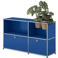 USM United Soft USM Haller Sideboard mit zwei Klapptüren und Pflanzeneinsatz Enzianblau