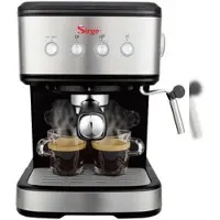 Sirge LUSSYN Kaffeemaschine für Espresso, Cappuccino Kaffeepulver und/oder Pads, Leistung 1100 Watt, 15bar Pumpe