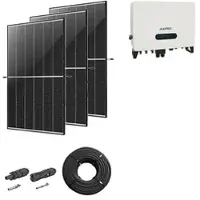AXITEC Photovoltaik-Paket 5 kWp mit Wechselrichter 5 kW, 12 Solarmodulen Glas-Glas black frame (* 0% MwSt. gem. §12 Abs. 3 UstG)