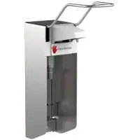 Gelzenleuchter Desinfektionsmittelspender UNI-PRO 05K LEE, Kunststoffpumpe 21025 , Edelstahl-Gehäuse + Edelstahlwandhalter, 500 ml, langer Hebel