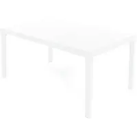 Dmora Außentisch Danastas, rechteckiges Esszimmerregal, Mehrzweck-Gartentisch, 100 % Italy, 150 x 90 x 72 cm, Weiß