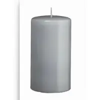 Kopschitz Kerzen 4er Adventskerzen, Adventskranz Kerzen Set Silbergrau 12 x Ø 5 cm
