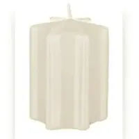 Kopschitz Kerzen Kerzen 4er Set Sternkerzen Adventskerzen, Adventskranz Elfenbein, 60 x 60 mm, 4 Stück (1 Set)