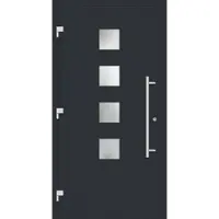 Haustuerenland.de Sichere Haustür "BEATRICE" 79 mm RC3 Anthrazit RAL 7016 beidseitig außen öffnend DIN links