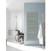 Zehnder Design-Heizkörper Toga Austausch - Inox Look, 1760x35x500 mm, wahlweise rechts oder links, RAL 9016