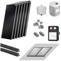 WOLF-Garten WOLF Solaranlage mit 6 Stk. TopSon F3-1 Kollektoren, SM1-2 Regelung und Zubehör zur solaren Nachrüstung - 2486517W15