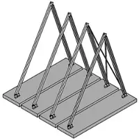 Viessmann Befestigungssatz für 5 Flachkollektoren senkrecht 25 bis 60° - Z005455
