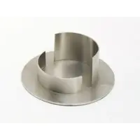 Piattino Kerzenhalter Messing vernickelt silber matt, für Ø 6 cm Kerzen, Anlasskerzen