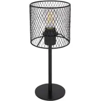 Globo Tischlampe Nachttischlampe LED Tischleuchte Leselampe Wohnzimmerlampe schwarz, Metallgeflecht, 7W 806lm warmweiß H 35 cm