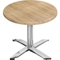 GGM Möbel WTG | Bistro Außen Tisch | Ø:H 60 x 75,5 cm | Eiche / Aluminium | Rund | Klappbar + Zusatzgewicht