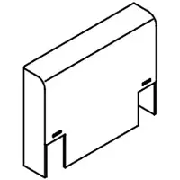 Hewi System 900 Abdeckung 68008DX Edelstahl pulverbeschichtet weiß tiefmatt, oben