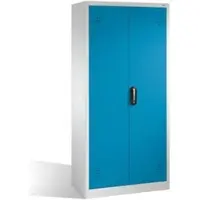 C+P Umweltschrank mit Drehtüren, 4 Wannenböden, H1950xB930xT500mm Front Lichtblau Korpus Lichtgrau
