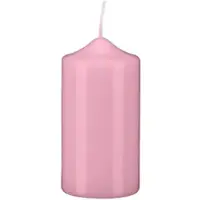 Kopschitz Kerzen Stumpen Kerzen Rosa 12 x Ø 7 cm, 6 Stück getauchte Stumpenkerzen mit Spitzkopf in RAL Qualität