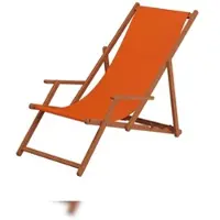 Erst-Holz Strandstuhl terracotta Gartenstuhl Sonnenliege Deckchair Buche dunkel Kissen klappbar 10-309KH