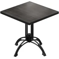 GGM Möbel BMLG | Bistro Tisch | 80 x 80 x 75 cm | Quadratisch | Schwarzer Rand | Wenge / Schwarz