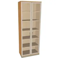 Fm Büromöbel Aktenschrank »Oldenburg« 6 OH klare Acrylglastüren braun, 80x222.1x44.2 cm