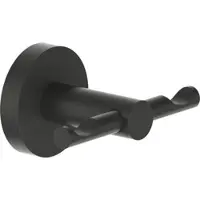 Bravat Varuna Doppelhaken 763399 schwarz matt, Kleben/Schrauben