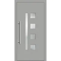 Haustuerenland.de Haustür "HENRIETTE" 79 mm RC3 Weißaluminium RAL 9006 innen öffnend DIN links