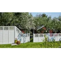 Meingartenversand.de Sichtschutzzaun Decora - Gartenabtrennung aus Kiefer/Fichte – Sichtschutzwand in 180 x 180 cm – weiße Terrassenwand – ideal für den Garten
