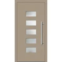 Haustuerenland.de Haustür "ANNELIESE" 79 mm RC3 Graubeige RAL 1019 beidseitig innen öffnend DIN rechts