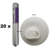 Ramsauer GmbH & Co KG 20 x Ramsauer 650 Boden Kleber altweiß 1K Hybrid Klebstoff 975g/600ml Beutel