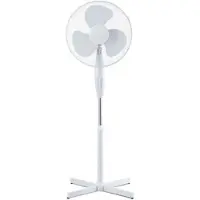 V-TAC Standventilator Ventilator Wohnzimmer Höhenverstellbar Weiß Metall H 120 cm