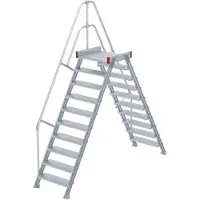Euroline 512 Überstieg 60° 600mm Stufenbreite 2x10 Stufen Alu gerieft