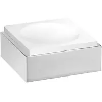 BRILLANTBAD MAXIMA Seifenhalter Polyresin Messing Chrom Weiß 105x45x95 mm für Bad & Küche >> zum Bohren
