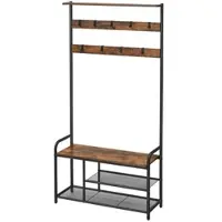 Möbel Kraft Kompaktgarderobe Darek , braun , Maße (cm): B: 85 H: 180,5