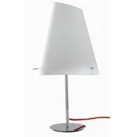 Aigostar Tischleuchte ERMES aus Glas mit 65 cm rotem Stoffkabel.