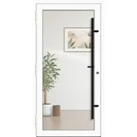 Haustuerenland.de PREMIUM Aluminium-Glas Haustür "HELENA" 90 mm BLACKLINE flächenbündig Weiß RAL 9016 beidseitig außen öffnend DIN links