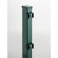Wellker Pfosten Doppelstabmattenzaun mit Klemmplatten grün zum Einbetonieren, 830 mm