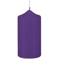 Kopschitz Kerzen Stumpen Kerzen Lila 15 x Ø 7 cm, 6 Stück getauchte Stumpenkerzen mit Spitzkopf in RAL Qualität