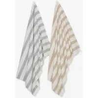 Marc O'Polo Geschirrtuch Haley Multi Dark Sand (Set von 2 Stück)