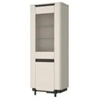 Forte Vitrine Vodol ¦ beige ¦ Maße (cm): B: 75,6 H: 196,3 T: 44.8