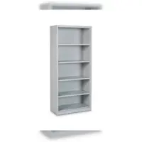 Ceha Büro- und Stahlaktenregal 80 cm Breite mit 4,5 Ordnerhöhen in RAL7035 (lichtgrau)