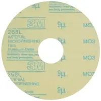 3M Stikit Selbstklebende Microfinishing Filmscheibe 268L, 76,2 mm x 22 mm, 9 Micron, PSA, 500 Stück / Rolle