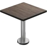 GGM Möbel BML | Bistro Tisch | 60 x 60 x 74,5 cm | Quadratisch | Schwarzer Rand | Light Wenge / Edelstahl