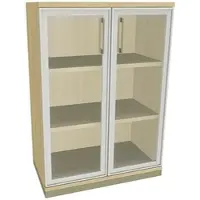 Fm Büromöbel Aktenschrank »Oldenburg« 3 OH klare Acrylglastüren königsahorn, 80x113.3x44.2 cm
