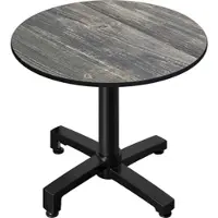 GGM Möbel CPBC | HPL Bistro Tisch | Ø:H 60 x 78 cm | Rustikal Kiefer / Aluminium | Zusatzgewicht | Rund