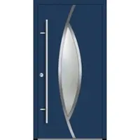 Haustuerenland.de Aluminium Haustür "ARIANA" 82 mm RC2 Saphirblau RAL 5003 beidseitig innen öffnend DIN links