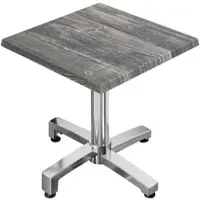 GGM Möbel WBO | Bistro Außen Tisch | B:T:H 70 x 70 x 78,5 cm | Rustikal Kiefer / Aluminium | Quadratisch | Zusatzgewicht